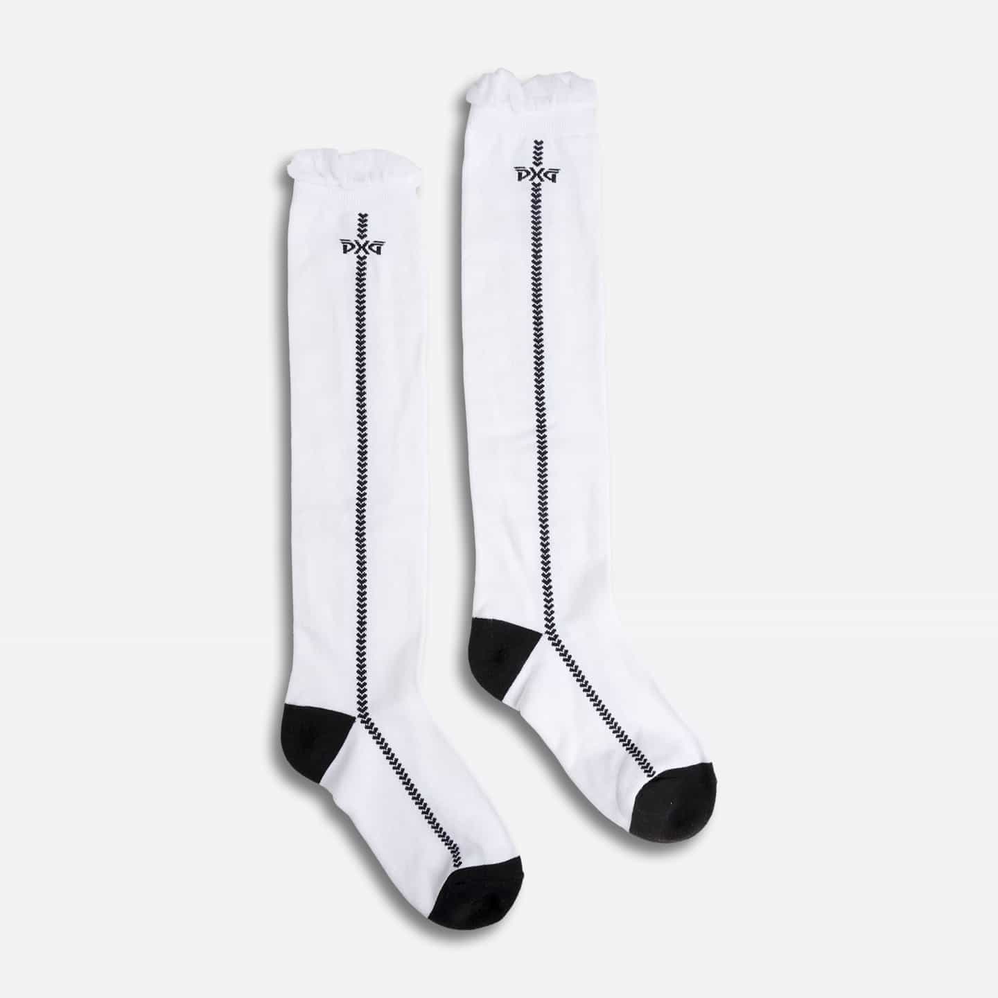 A-WE22SK-01WH-Womens-Ruffle-Knee-Socks-White-Listing-1-50 Women's Ruffle Knee Socks - Image 1