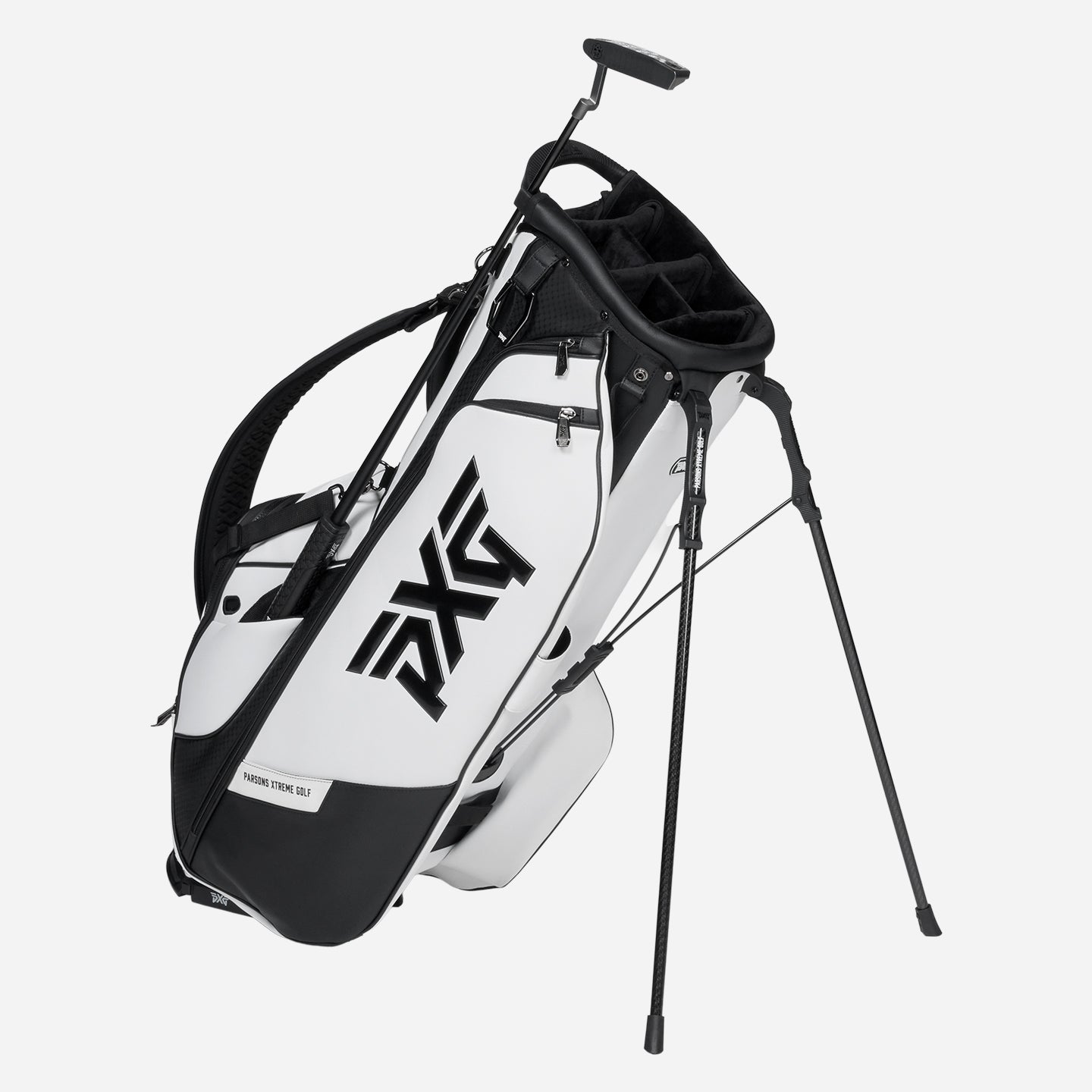 B-PG-173-WHTBLK-Deluxe-Hybrid-Stand-Bag-White-Black-Listing-6-v2 Deluxe Hybrid Stand Bag - Image 1