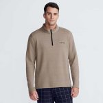 Men's Windowpane 1/4 Zip Pullover - Image 4