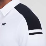Men's Long Sleeve Knit Shoulder Panel Polo - Image 5
