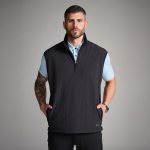 Men's 1/2 Zip Quilted Vest - Image 2