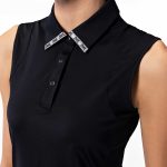Women's Sleeveless Logo Tape Collar Polo - Image 4