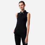 Women's Sleeveless Logo Tape Collar Polo - Image 3