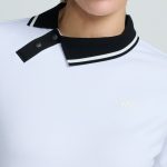Women's Asymmetrical Snap Collar Polo - Image 12