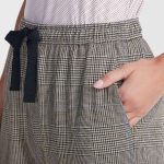Women's Prince Of Wales Drawstring Trousers - Image 5