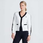 Women's Contrast V-Neck Cardigan - Image 3