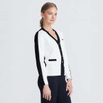 Women's Contrast V-Neck Cardigan - Image 4