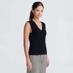 Women's Varsity Deep V-Neck Vest - Image 4