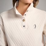 Women's #SheGolfs Quilted Pullover - Image 3