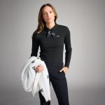 Women's Tie Neck Long Sleeve Polo - Image 2
