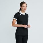 Women's Asymmetrical Snap Collar Polo - Image 7