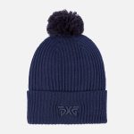 Rib Knit Cuff Beanie With Pom