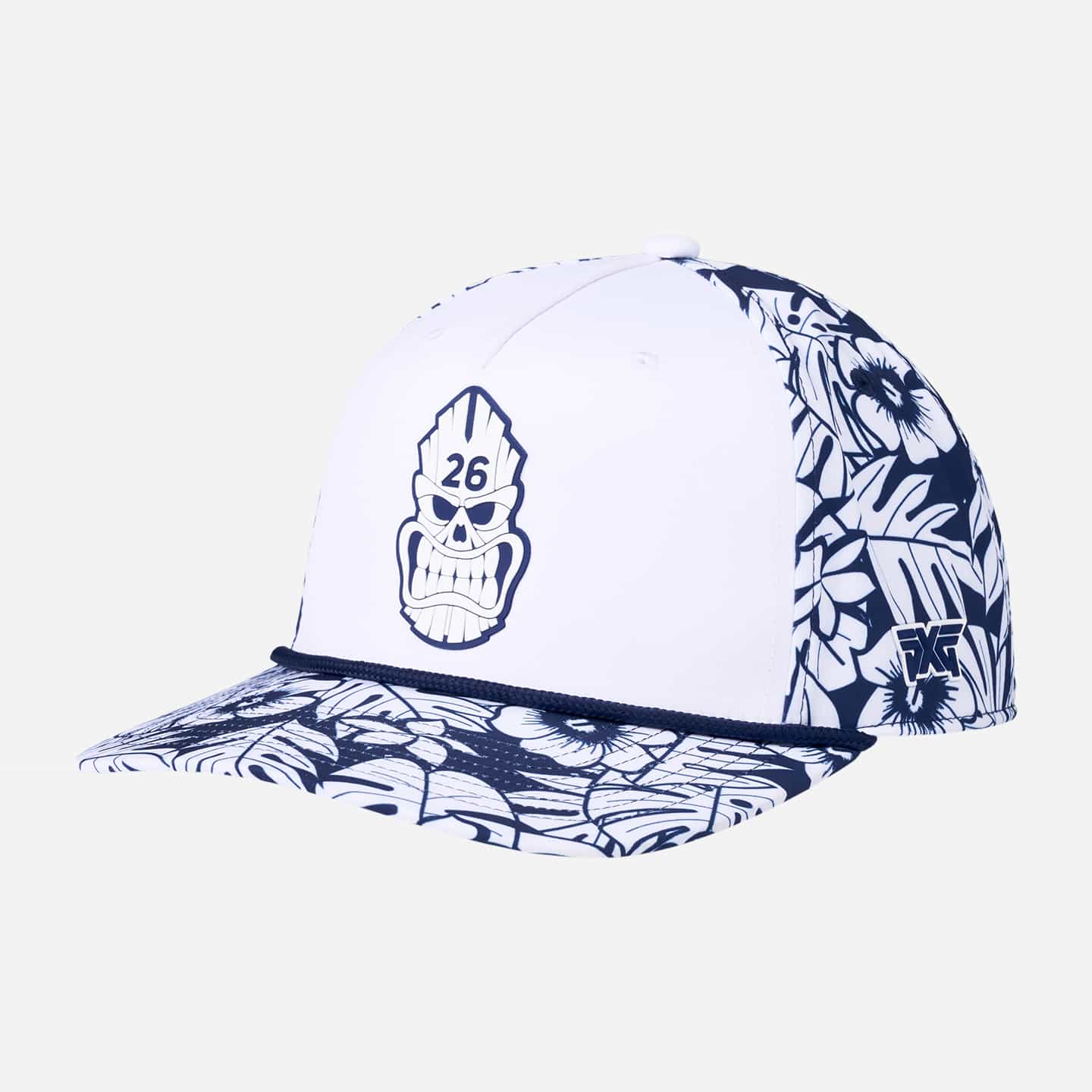 H-24PXG000211-1-WHT-OSFM-Darkness-Tiki-Skull-5-Panel-Curved-Bill-Cap-White-Listing-1-50 Parsons Xtreme Golf (PXG) makes the world's finest golf clubs & equipment, engineered for golfers at every level & custom fitted to maximize performance.