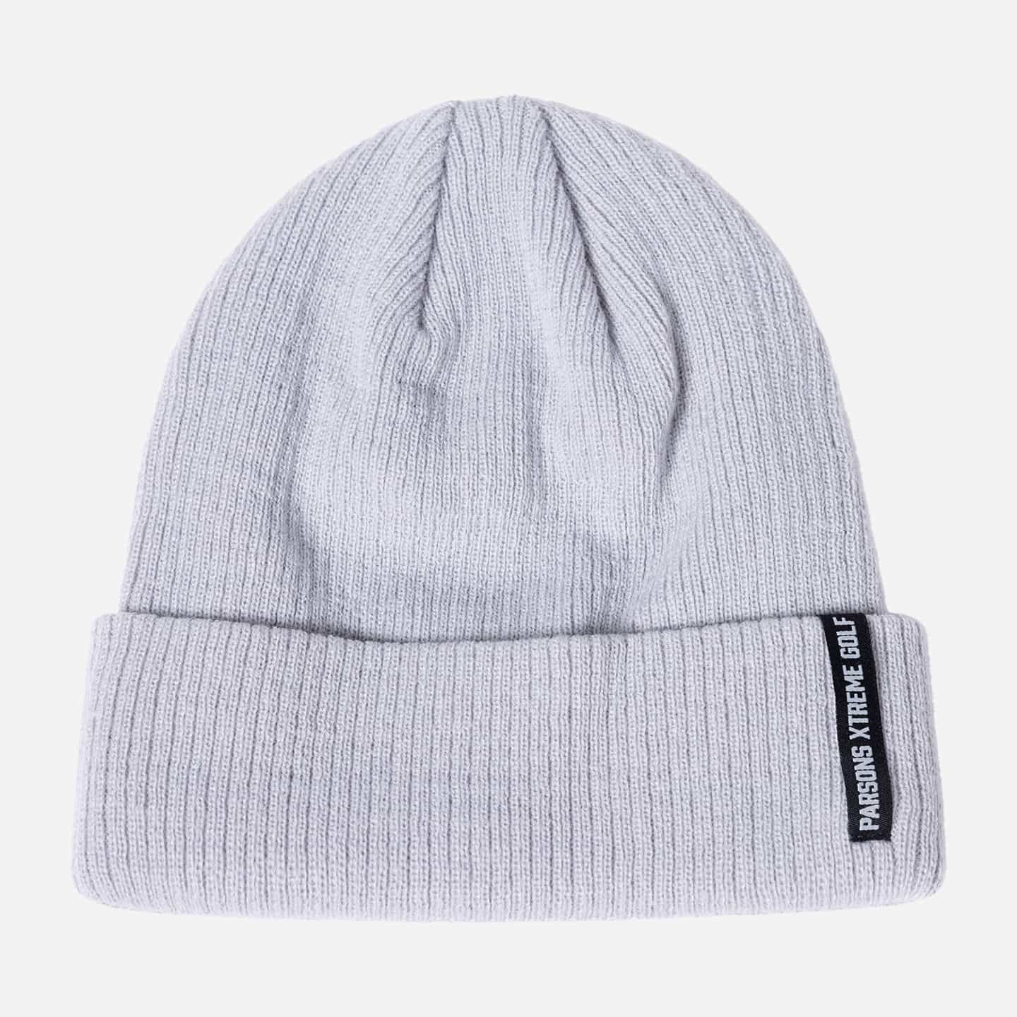 H-60491830-Logo-Tag-Rib-Knit-Beanie-Gray-Listing-1-50 Logo Tag Rib Knit Beanie - Image 1