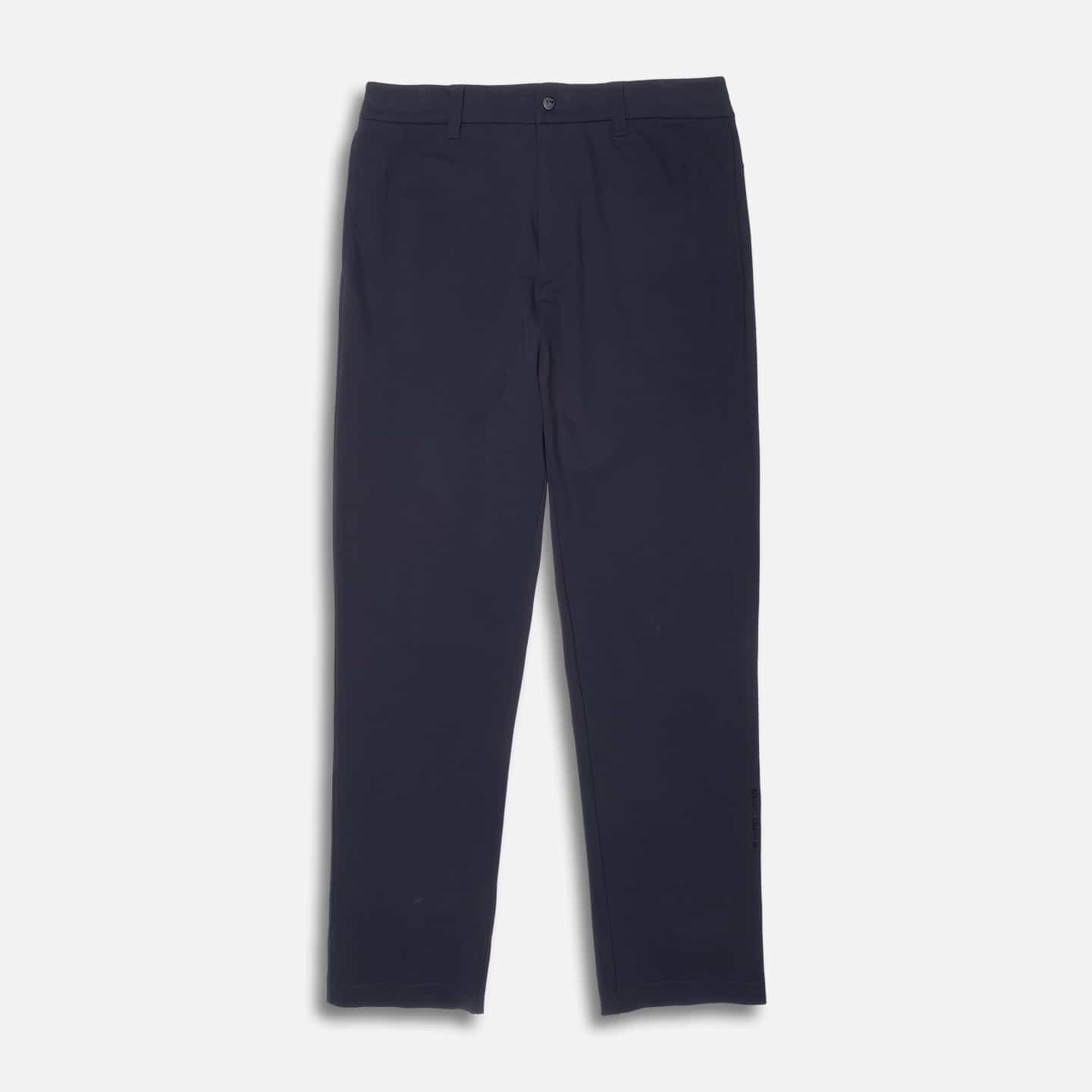 Mens-Golf-Trousers-Dark-Navy-Lay-Flat-50 Men's Golf Trousers - Image 1