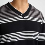 Men's Multi-Striped V-Neck Sweater - Image 6