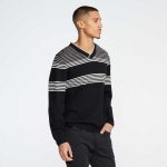 Men's Multi-Striped V-Neck Sweater - Image 5
