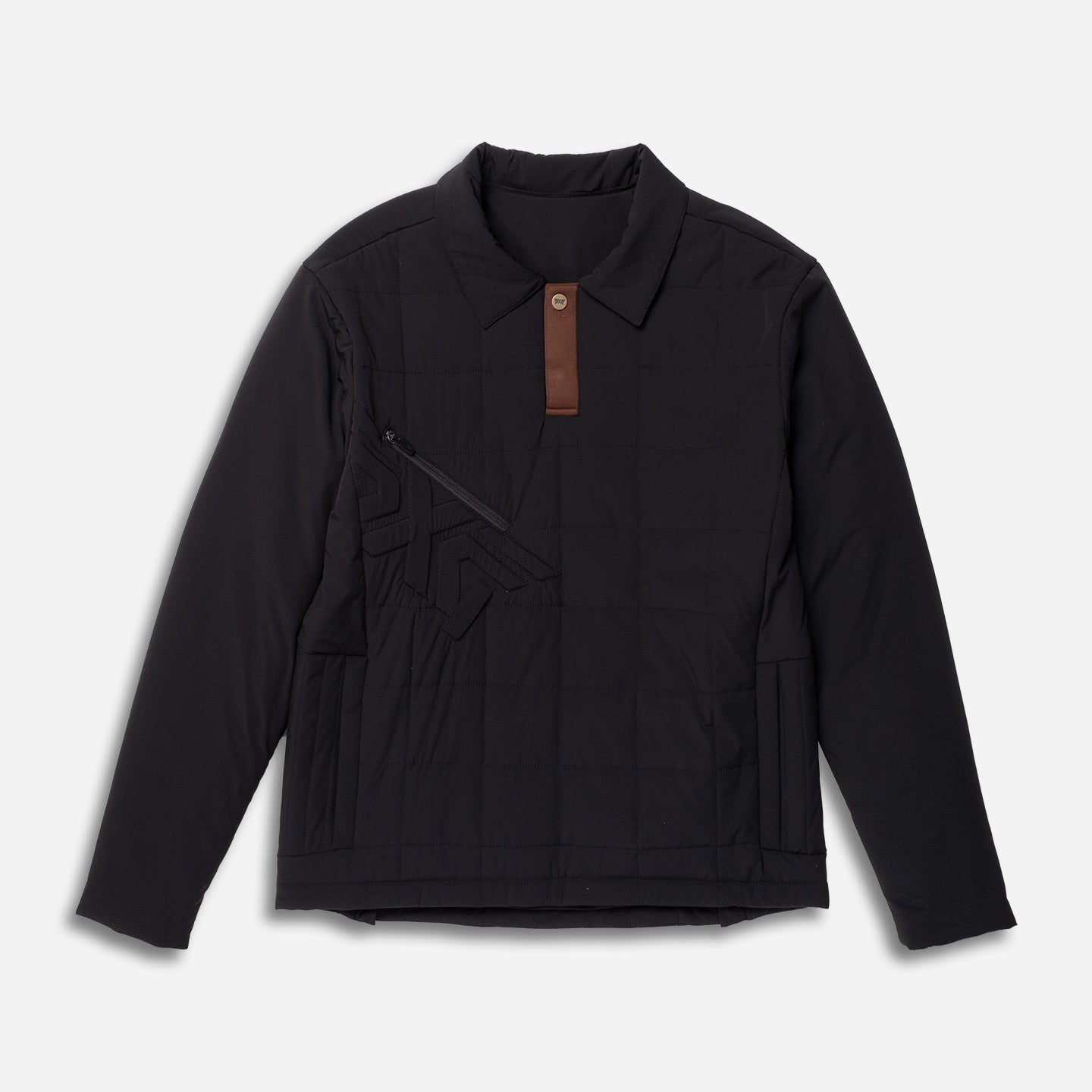 Mens-Quilted-Quarter-Zip-Pullover-Lay-Flat-Shopify Men's Quilted 1/4 Zip Pullover - Image 1