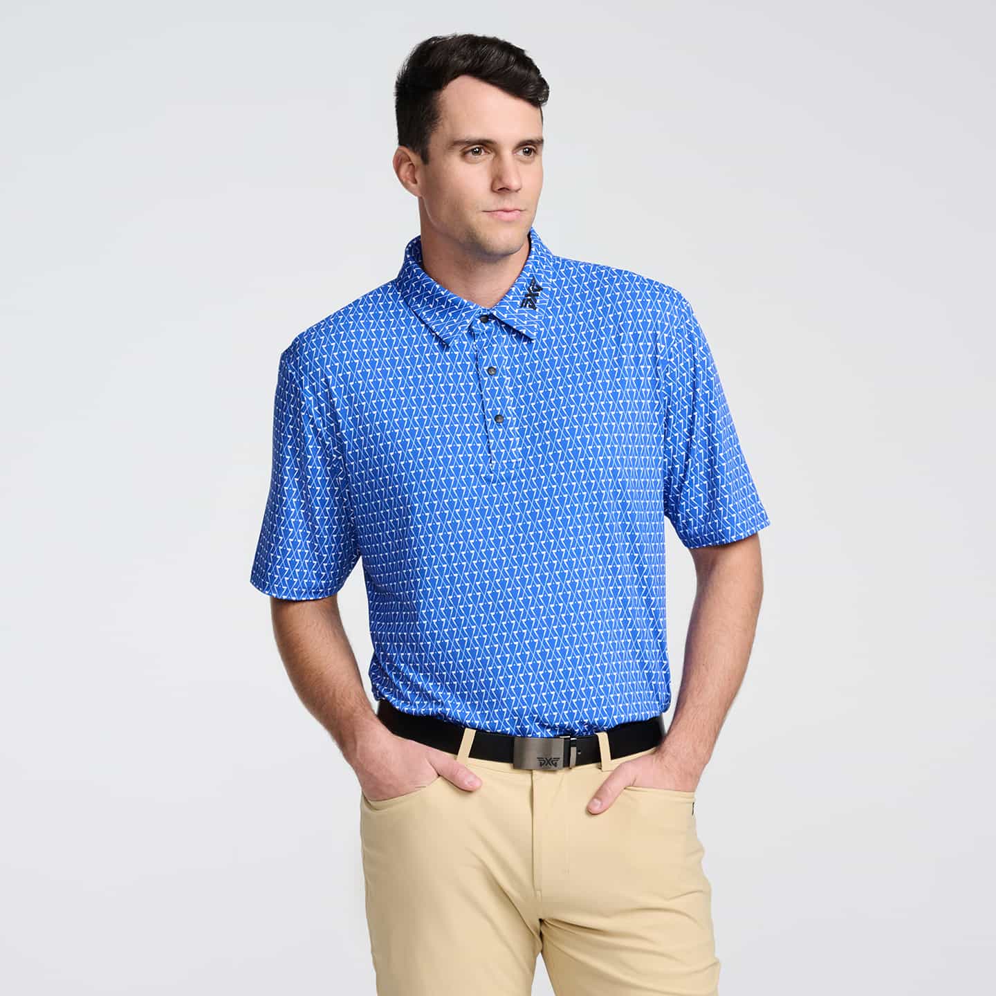 Mens-Tour-Comfort-Fit-Crossed-Driver-Polo-Blue-Front-50_eba9bfc0-fe64-4ad4-bd64-e9aa5cef03bd Men's Tour Crossed Driver Polo - Image 1