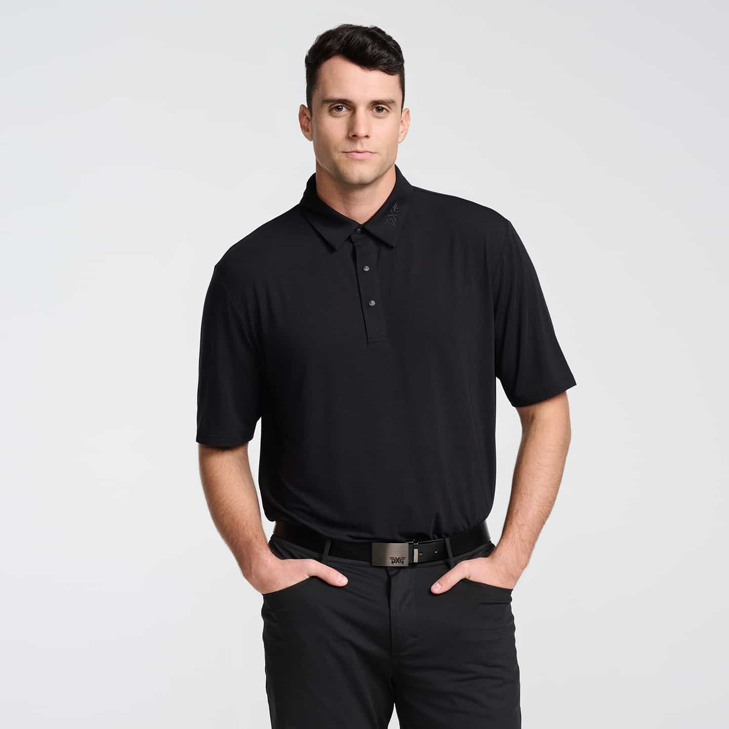 Mens-Tour-Comfort-Fit-Modal-Polo-Black-Front-50_6c612a6e-9575-4cb1-975f-f8e1ccae5f4f Men's Tour Modal Polo - Image 1