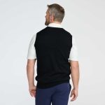 Men's V-Neck Color Block Knitted Vest - Image 9