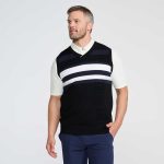 Men's V-Neck Color Block Knitted Vest - Image 4