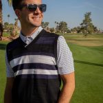 Men's V-Neck Color Block Knitted Vest - Image 3
