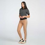 Women's Knitted Side Stripe Joggers - Image 5