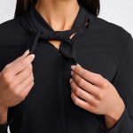 Women's Lavalliere Long Sleeve Polo - Image 7