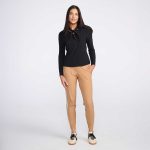 Women's Lavalliere Long Sleeve Polo - Image 4