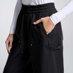 Women's Perforated Logo Wide Leg Trouser - Image 6