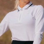 Women's Terry Cloth 1/4 Zip Long Sleeve Polo - Image 6