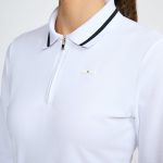 Women's Terry Cloth 1/4 Zip Long Sleeve Polo - Image 12