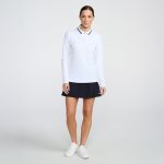 Women's Terry Cloth 1/4 Zip Long Sleeve Polo - Image 10