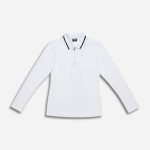 Women's Terry Cloth 1/4 Zip Long Sleeve Polo