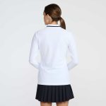 Women's Terry Cloth 1/4 Zip Long Sleeve Polo - Image 13