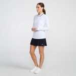 Women's Terry Cloth 1/4 Zip Long Sleeve Polo - Image 11