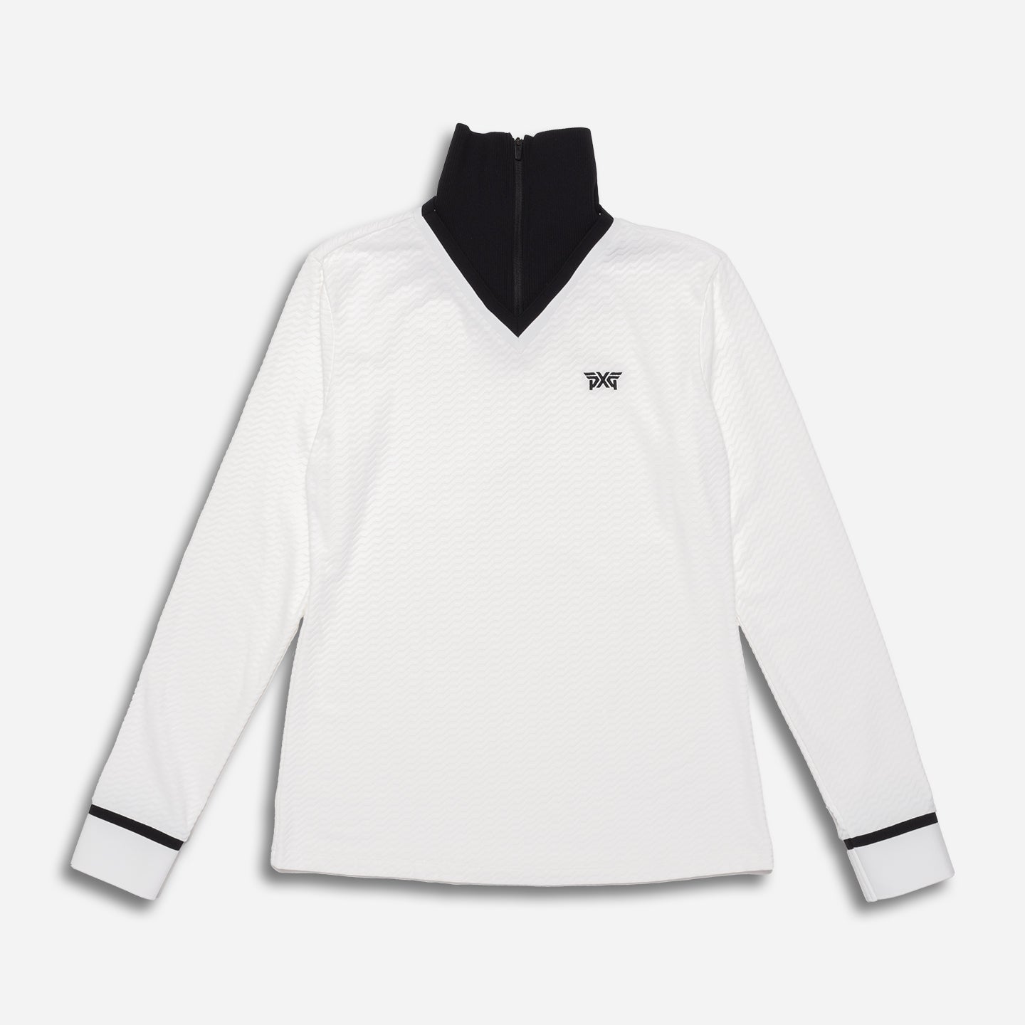 Womens-Two-in-One-Textured-Quarter-Zip-Lay-Flat-Shopify Women's Two-In-One Textured 1/4 Zip - Image 1