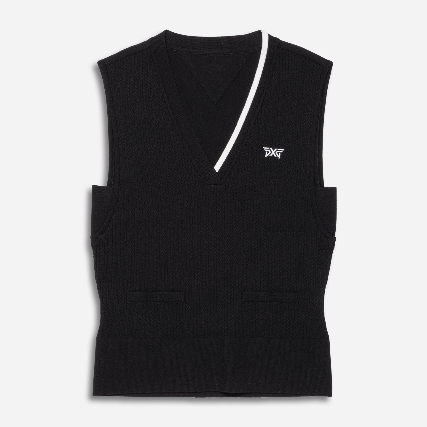 Womens-Varsity-Deep-V-Neck-Vest-Lay-Flat-Shopify Women's Varsity Deep V-Neck Vest - Image 1
